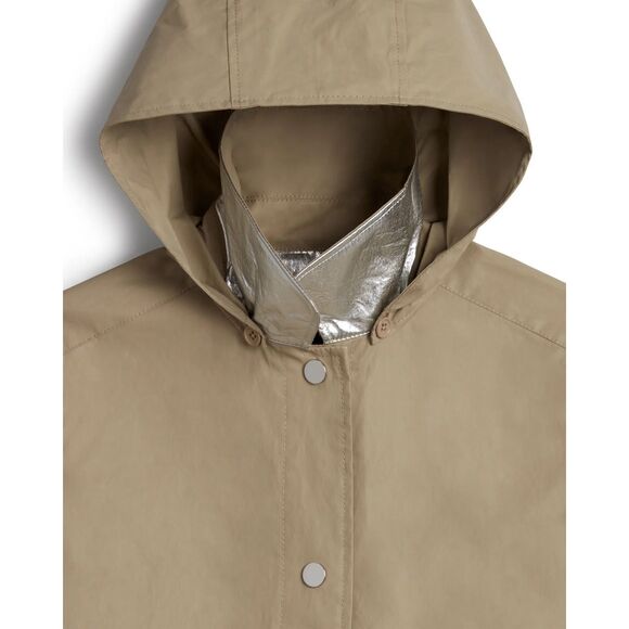 JANE POST $695 ITALIAN MACK RAINCOAT- tan women's XS NWT - Picture 2 of 5